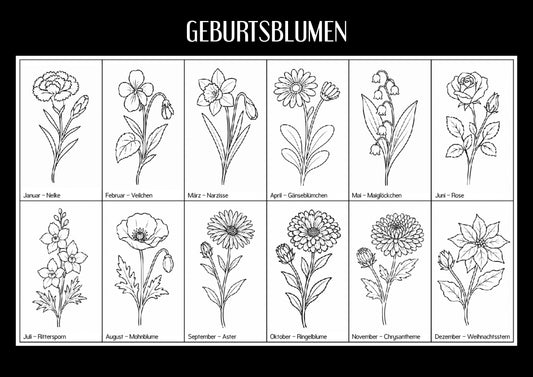 Gravur mit Geburtsblumen - Zusatzartikel