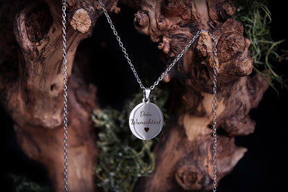 Kette mit persönlicher Gravur - Rund mit Öse