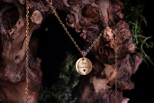 Kette mit persönlicher Gravur - Rund ohne Öse klein
