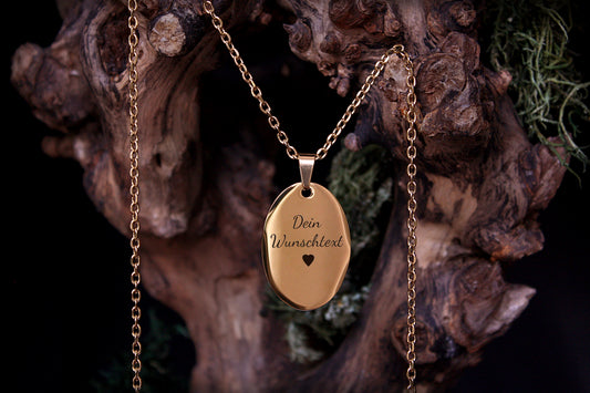 Kette mit persönlicher Gravur - Oval XL